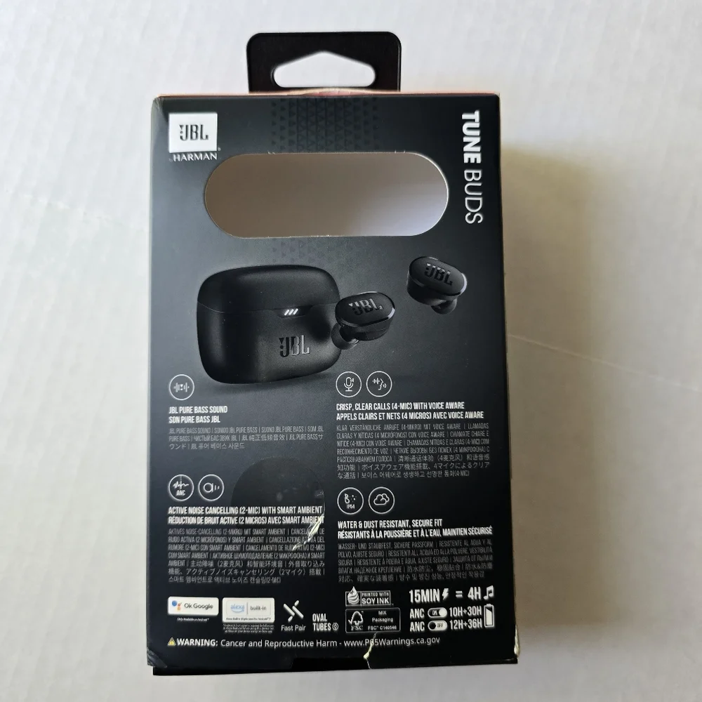 JBL Tune Buds Zero Noise Black Earbuds